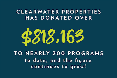 Clearwater has donated to 200 programs